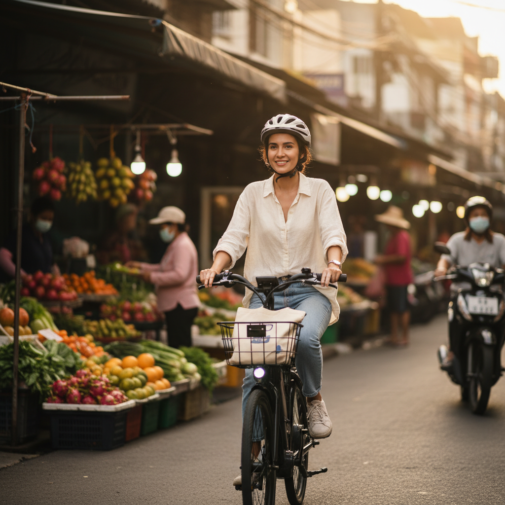 ขี่ E-Bike จ่ายตลาด เทียบค่ารถไป-กลับเซเว่น คุ้มไหม?