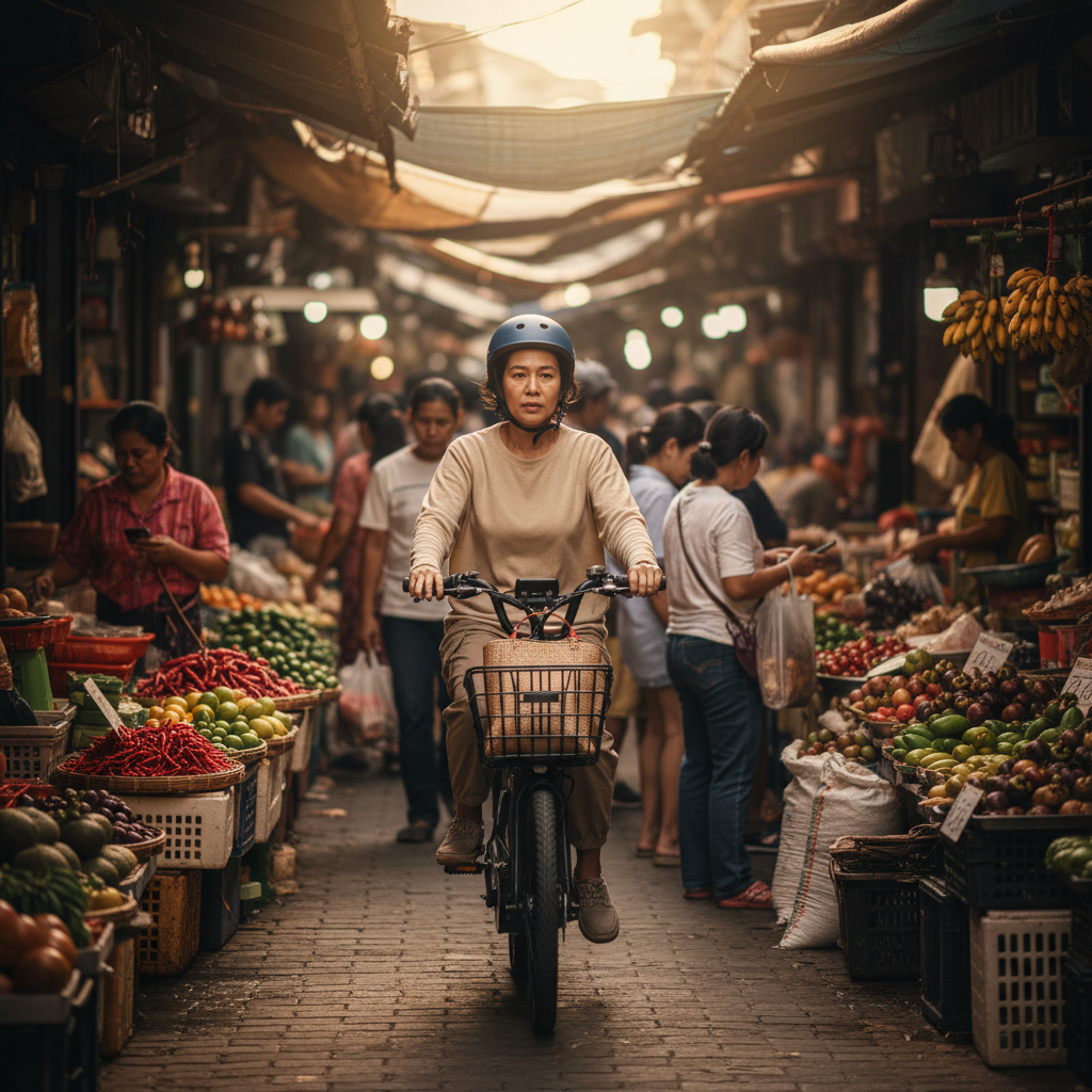 ขับ E-Bike ในซอยแคบ-ตลาด: 5 เทคนิคขี่ปลอดภัยสไตล์คนไทย