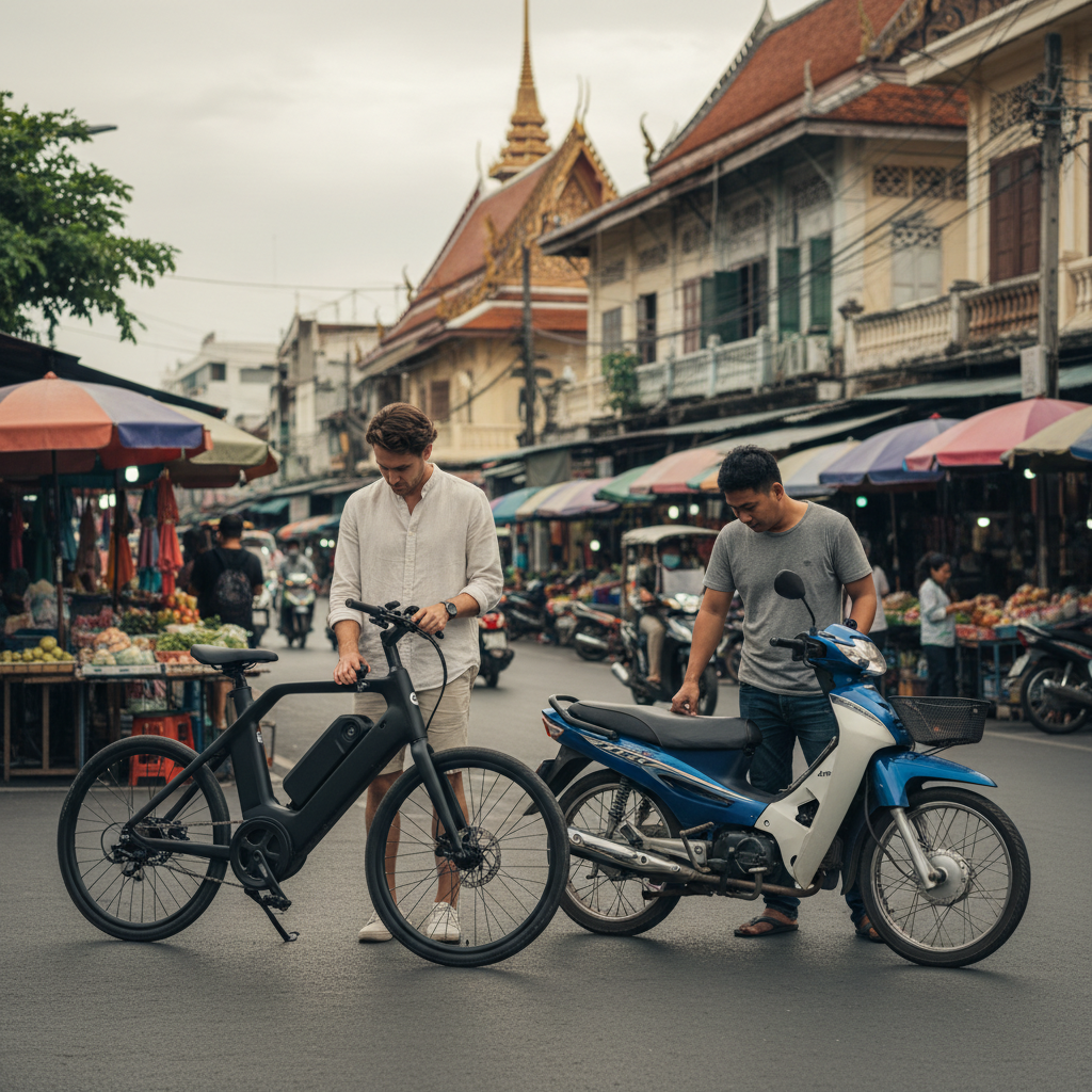 E-Bike vs มอไซค์: เทียบค่าใช้จ่าย 1 ปี ใครคุ้มกว่า?