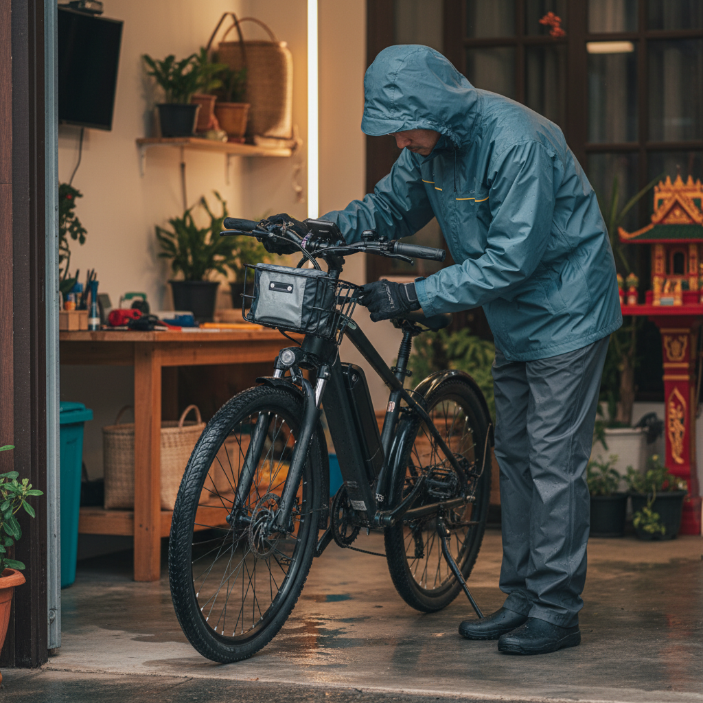 ลุยฝนมาต้องทำไง? 5 จุดเช็ค E-Bike กันสนิม-ไฟช็อต