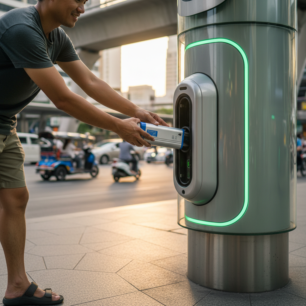 สลับแบตฯ E-Bike แทนชาร์จ? อนาคตสถานี EV สองล้อในไทย