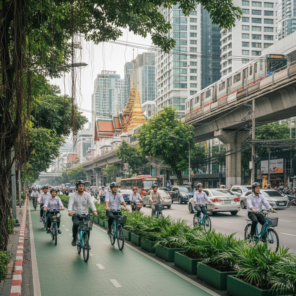 เลนจักรยานไฟฟ้า: อนาคตการเดินทางในเมืองใหญ่ของไทย?