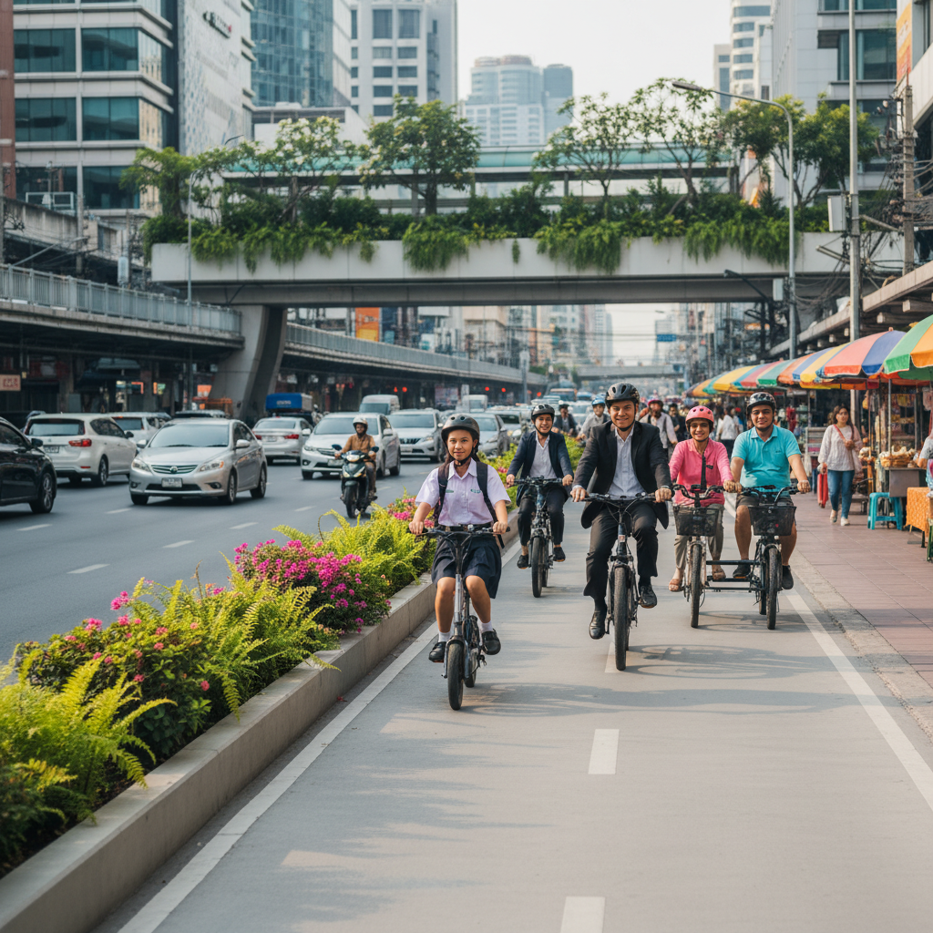 เลนจักรยานไฟฟ้า: อนาคตถนนปลอดภัยในเมืองไทย?