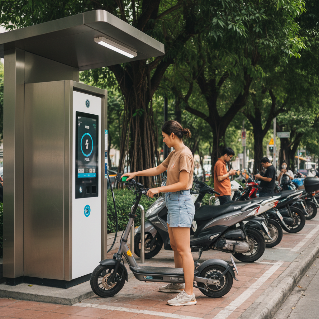 เทรนด์สถานีสลับแบตฯ E-Bike อนาคตการชาร์จในไทย
