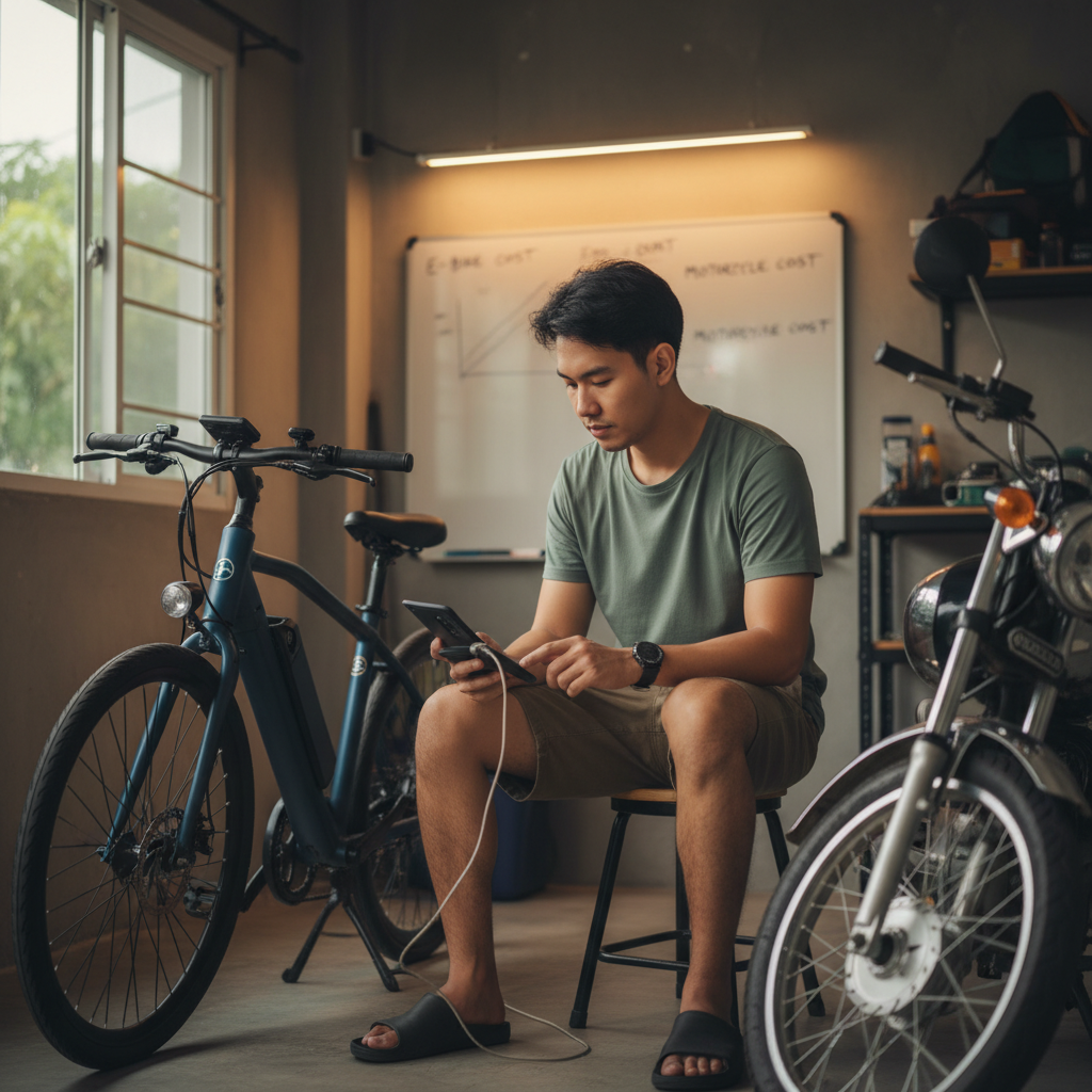 ค่าไฟชาร์จ E-Bike เท่าไหร่? เทียบมอเตอร์ไซค์ ใครคุ้มกว่า