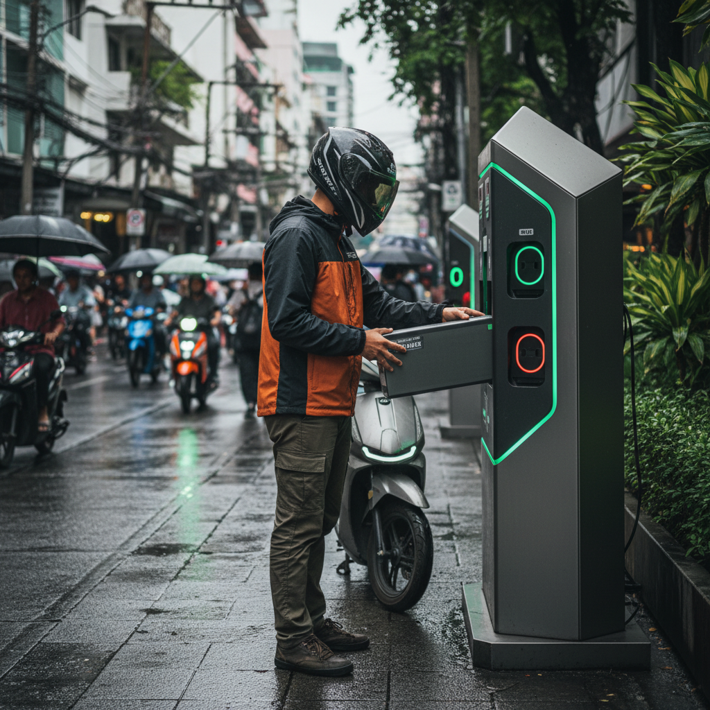 ตู้สลับแบตฯ E-Bike เทรนด์ใหม่มาแรงในไทยปี 2026? - ebike-battery-swapping-thailand-trend