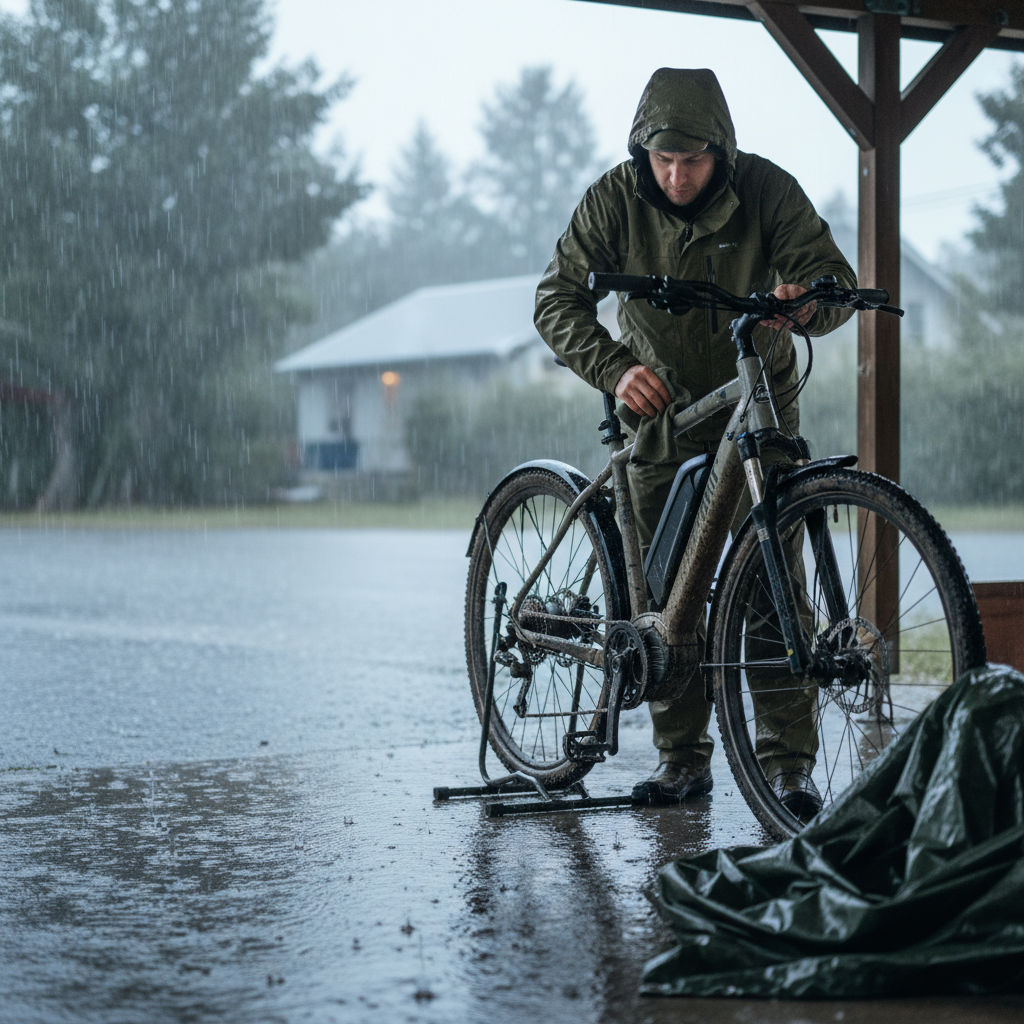 รับมือหน้าฝน! 5 วิธีดูแลจักรยานไฟฟ้าให้รอดพ้นน้ำท่วม - ebike-care-rainy-season-thailand