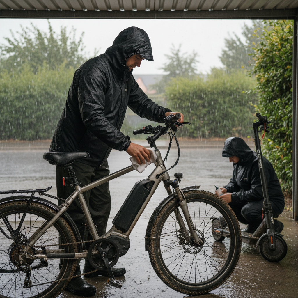รับมือหน้าฝน! 5 วิธีดูแลจักรยานไฟฟ้าให้พร้อมลุย - ebike-care-rainy-season-tips