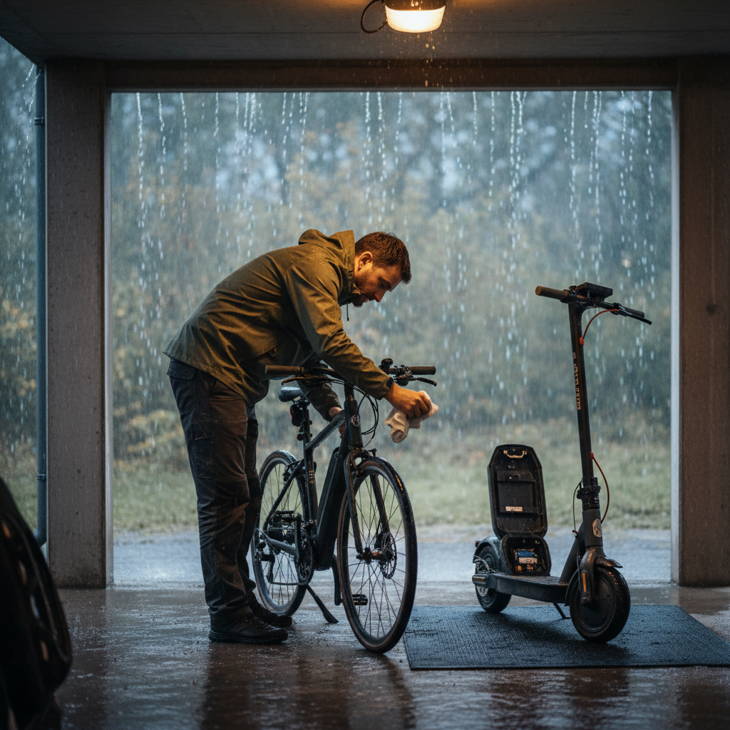 รับมือหน้าฝน! 5 วิธีดูแล E-Bike และสกู๊ตเตอร์ไฟฟ้า - ebike-care-rainy-season