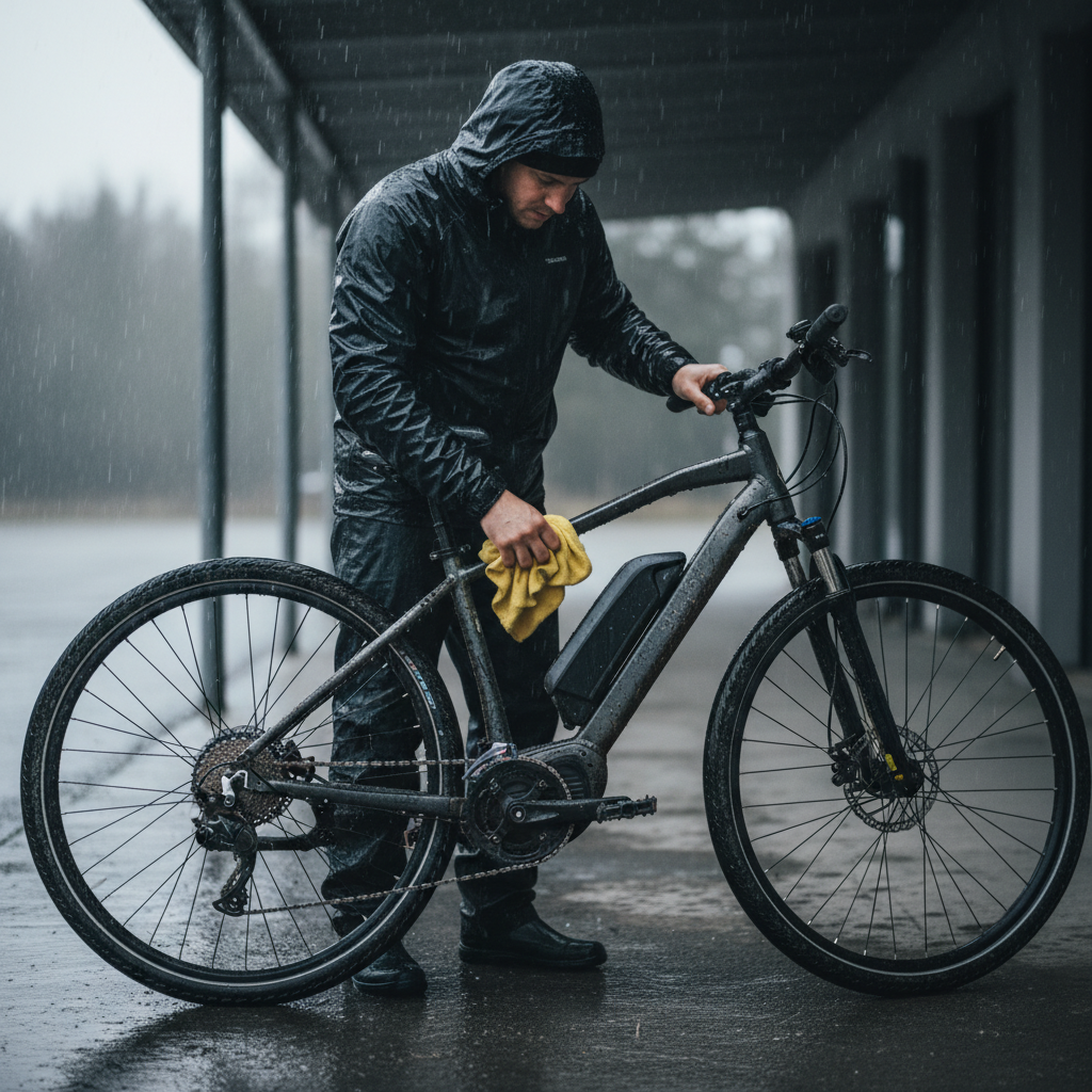 ขับ E-Bike ลุยฝน? 5 ข้อควรระวังและวิธีดูแลหลังขับ - ebike-rainy-season-care-tips