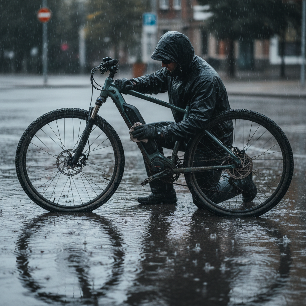เช็กลิสต์ E-Bike หน้าฝน: 5 จุดต้องดูแลก่อนลุยน้ำ - ebike-rainy-season-maintenance-checklist