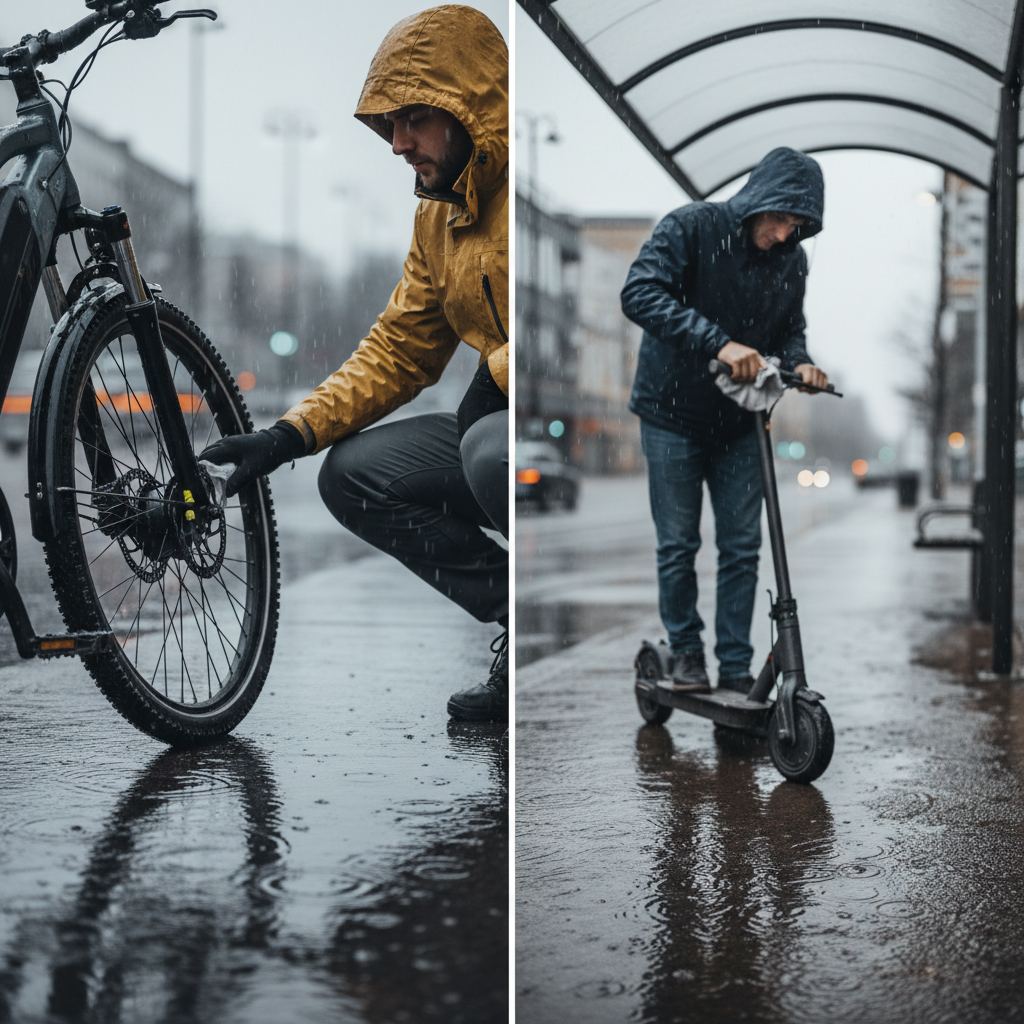 ขับ E-Bike หน้าฝนต้องระวัง! 5 จุดต้องเช็คกันรถพัง - ebike-rainy-season-maintenance-tips