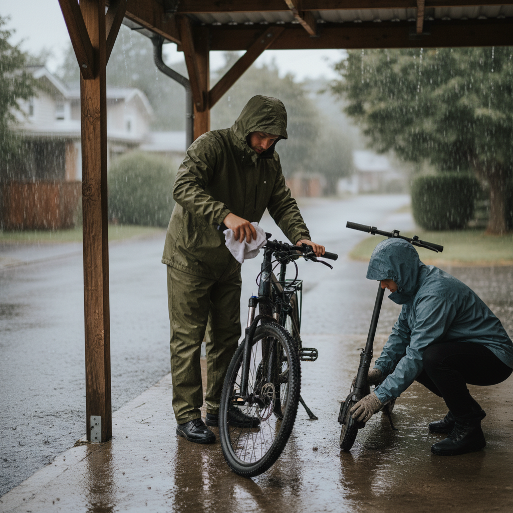 รับมือหน้าฝน! 5 วิธีดูแล E-Bike และสกู๊ตเตอร์ไฟฟ้า - ebike-scooter-rainy-season-care