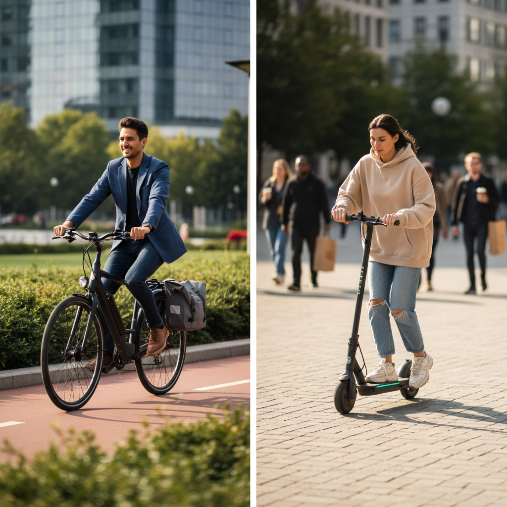 จักรยานไฟฟ้า vs สกู๊ตเตอร์ไฟฟ้า: เลือกคันไหนที่ใช่คุณ? - ebike-vs-electric-scooter-thailand