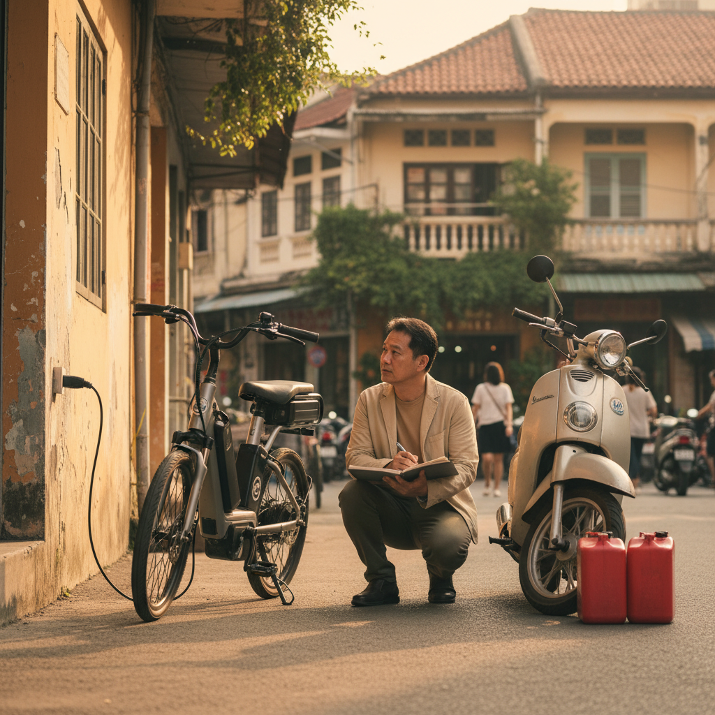 E-Bike ประหยัดกว่ามอ'ไซค์แค่ไหน? ลองคำนวณกันดู - ebike-vs-motorcycle-cost-comparison