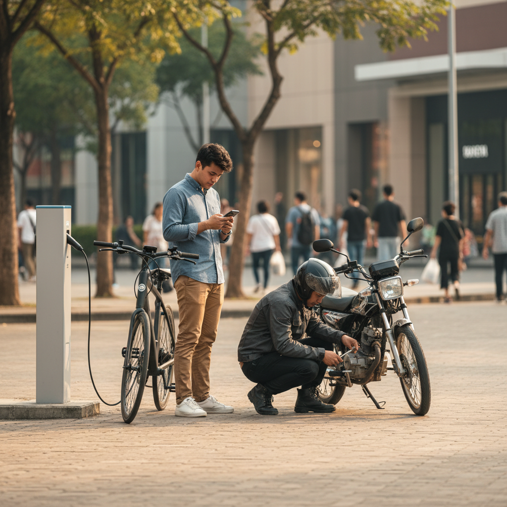 E-Bike vs มอเตอร์ไซค์: คันไหนคุ้มกว่า? เทียบค่าใช้จ่าย 2568 - ebike-vs-motorcycle-cost-comparison-2026