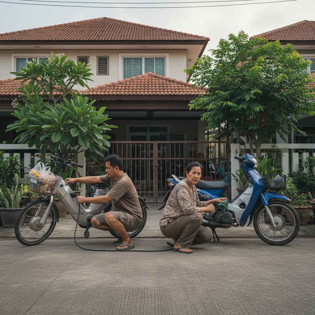 E-Bike vs มอเตอร์ไซค์: เทียบค่าใช้จ่ายหมัดต่อหมัด ปี 2569 - ebike-vs-motorcycle-cost-comparison