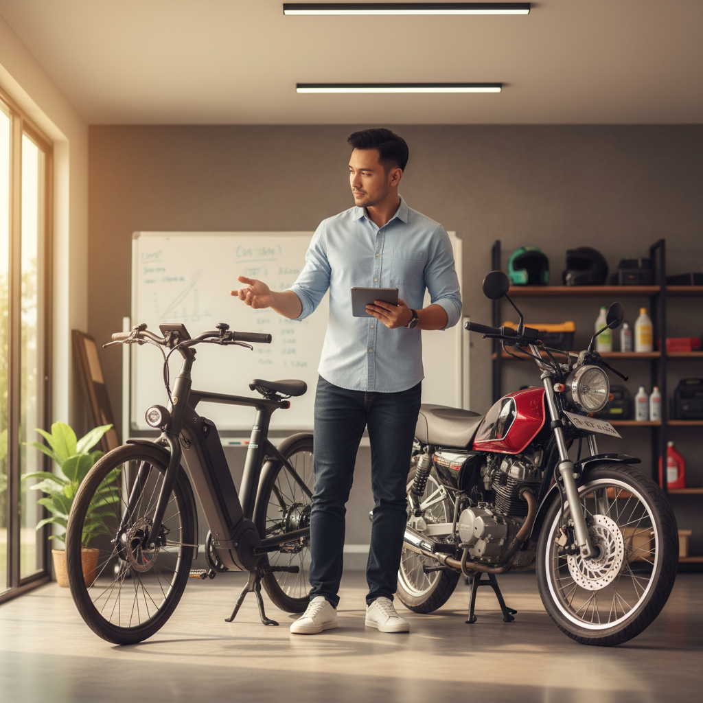 E-Bike 1 ปี ประหยัดกว่ามอไซค์น้ำมันกี่บาท? เทียบให้ชัด!