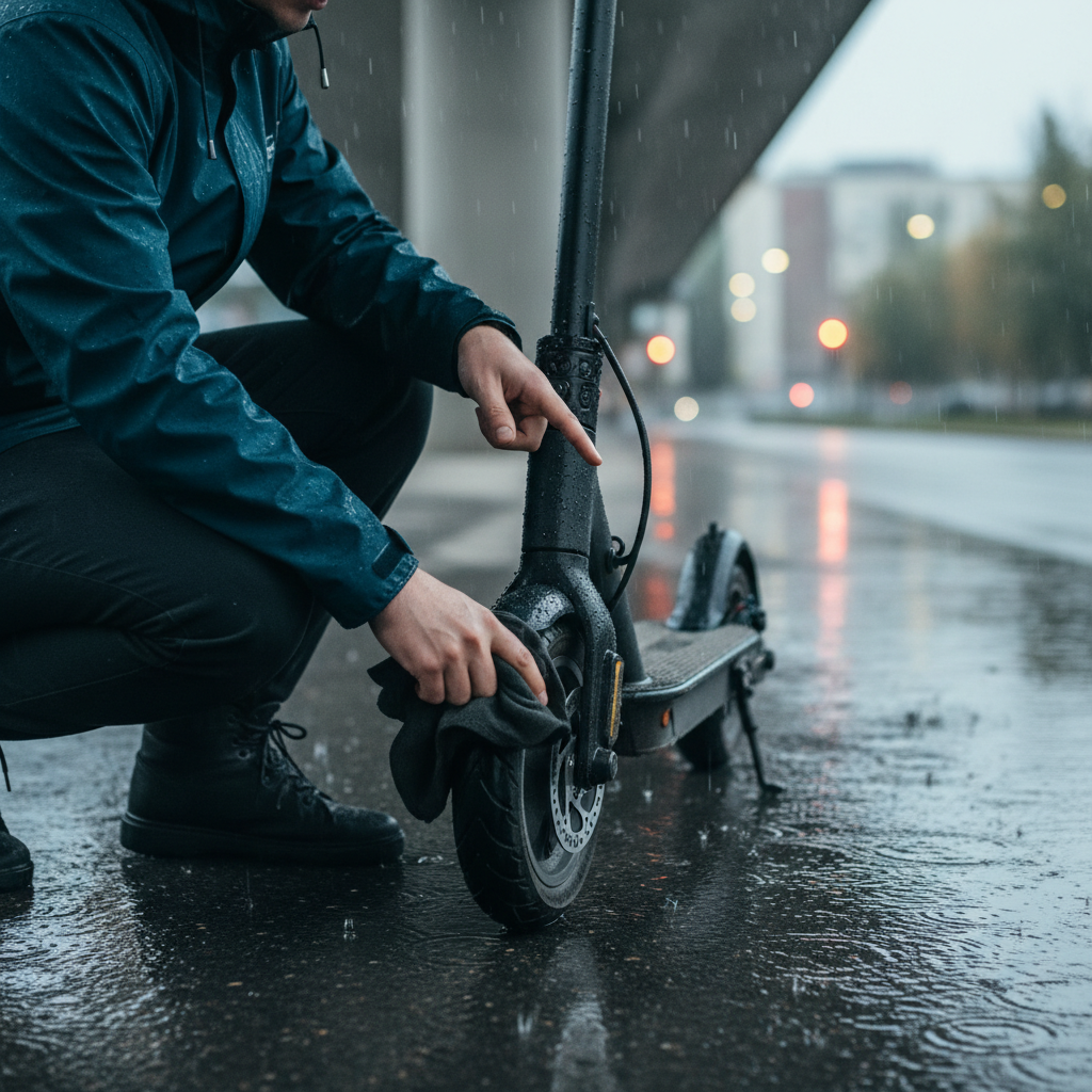 เช็กลิสต์ดูแลสกู๊ตเตอร์ไฟฟ้าหน้าฝน ขับขี่ปลอดภัย - electric-scooter-rainy-season-care
