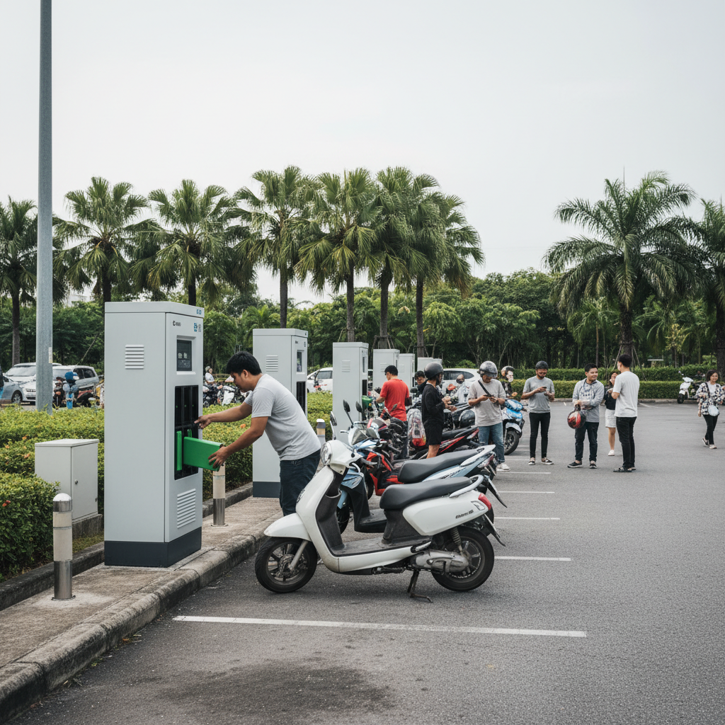 สถานีสลับแบตฯ EV ใกล้บ้าน! อนาคต E-Bike ในไทย - ev-battery-swapping-thailand