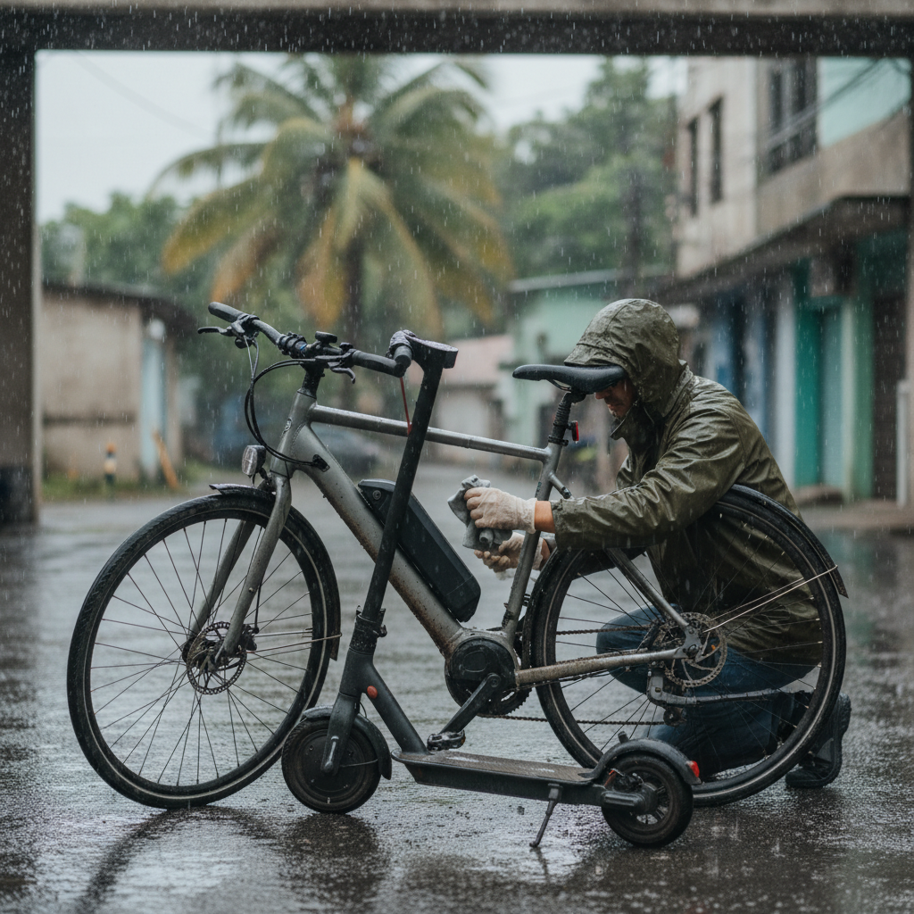 รับมือหน้าฝน! 5 วิธีดูแล E-Bike และสกู๊ตเตอร์ไฟฟ้า - rainy-season-ebike-scooter-care