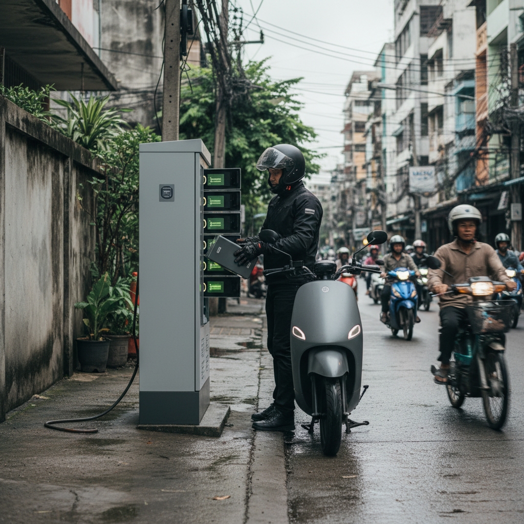 แบตฯ สลับได้: อนาคต E-Bike และสกู๊ตเตอร์ไฟฟ้าในไทย - swappable-battery-ebike-thailand-future