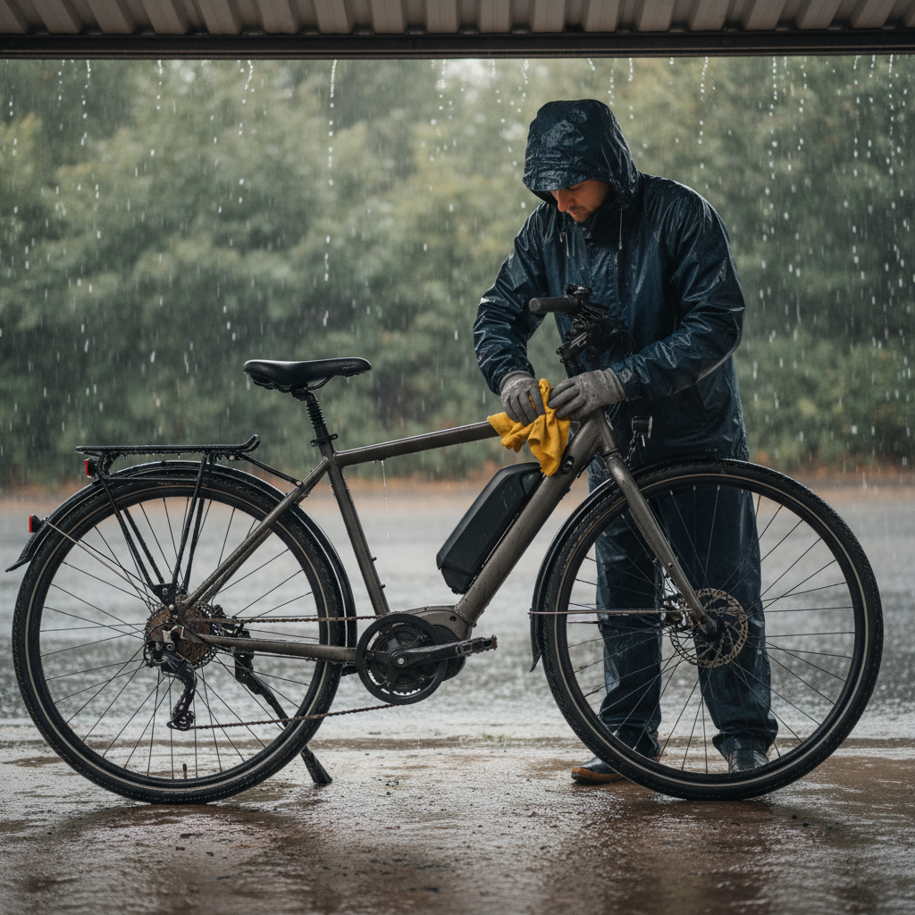 ดูแลจักรยานไฟฟ้าหน้าฝน: 5 ข้อควรทำ กันพัง กันช็อต - e-bike-care-rainy-season-tips