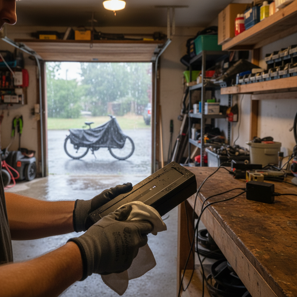 ยืดอายุแบตฯ E-Bike หน้าฝน: ชาร์จ-เก็บยังไงให้ไม่เสื่อม - ebike-battery-care-rainy-season