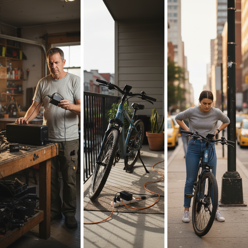 5 ข้อผิดพลาดชาร์จแบต E-Bike ที่ทำให้อายุการใช้งานสั้นลง - ebike-battery-charging-mistakes