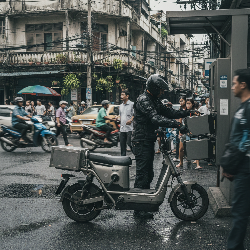 สถานีสลับแบตฯ: ทางออกใหม่ชาร์จ E-Bike/สกู๊ตเตอร์? - ebike-battery-swapping-station-future