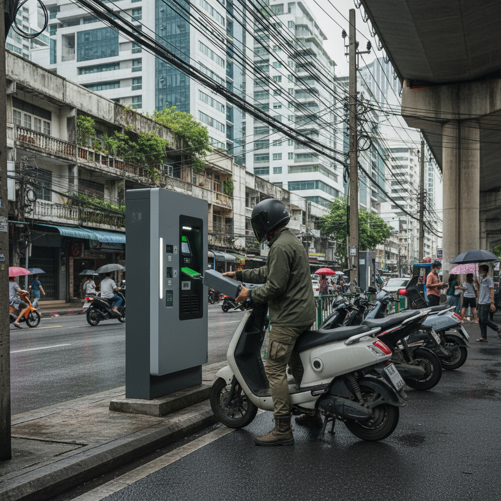สถานีสลับแบตฯ E-Bike เทรนด์ใหม่ที่อาจมาถึงไทยปี 2026 - ebike-battery-swapping-station-thailand