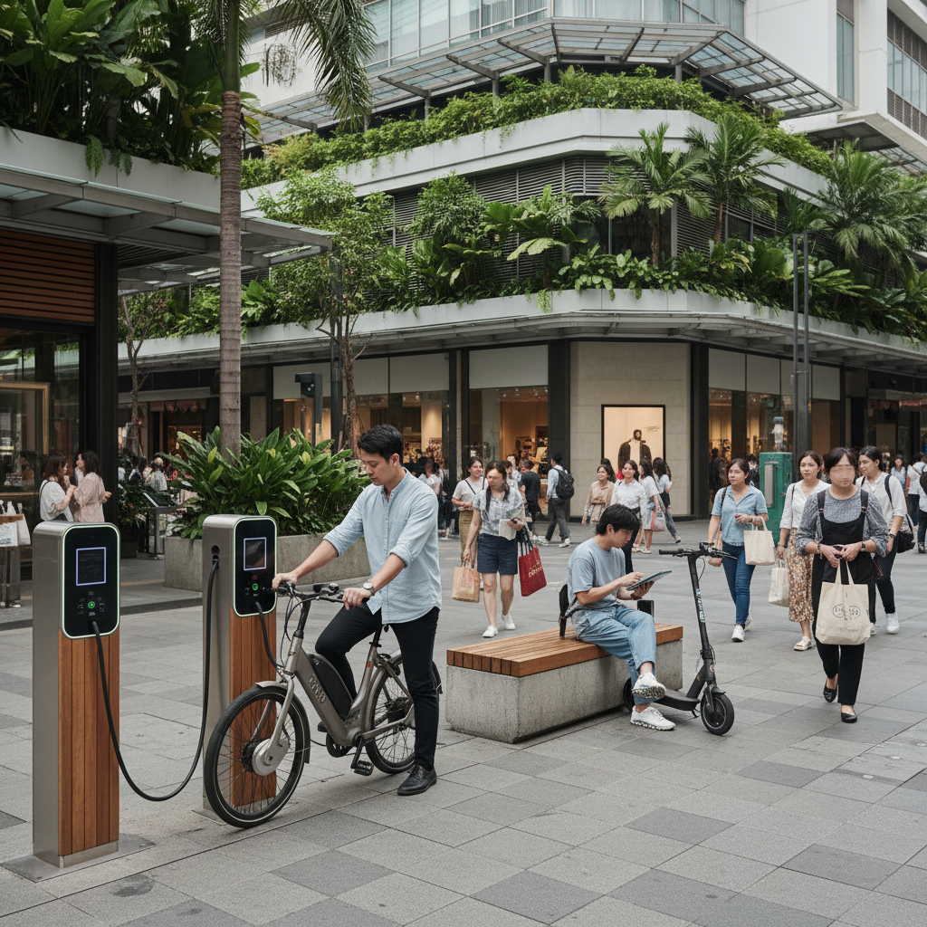 สถานีชาร์จ E-Bike ในเมือง: เทรนด์อนาคตที่ต้องรู้ปี 2027 - ebike-charging-station-trends-2027