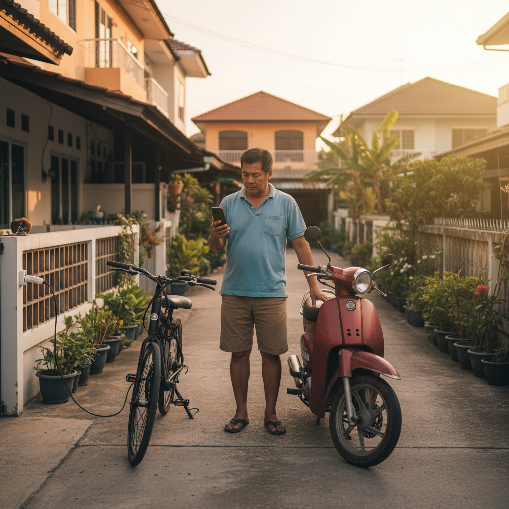 E-Bike คุ้มไหม? เทียบค่าไฟ vs ค่าน้ำมัน ชัดๆ ต่อเดือน - ebike-cost-saving-vs-gasoline