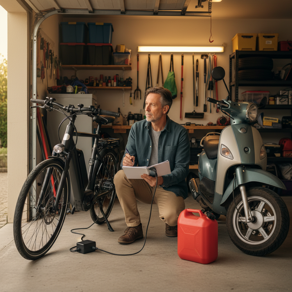 E-Bike คุ้มจริงไหม? คำนวณค่าไฟ vs ค่าน้ำมันแบบละเอียด - ebike-cost-saving-vs-gasoline