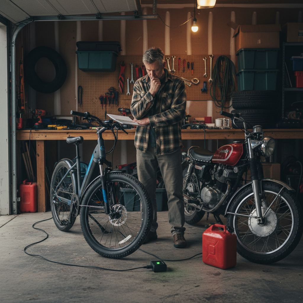 ค่าไฟ E-Bike ต่อเดือน? เทียบกับมอเตอร์ไซค์ ใครคุ้มกว่า - ebike-electricity-cost-vs-gasoline