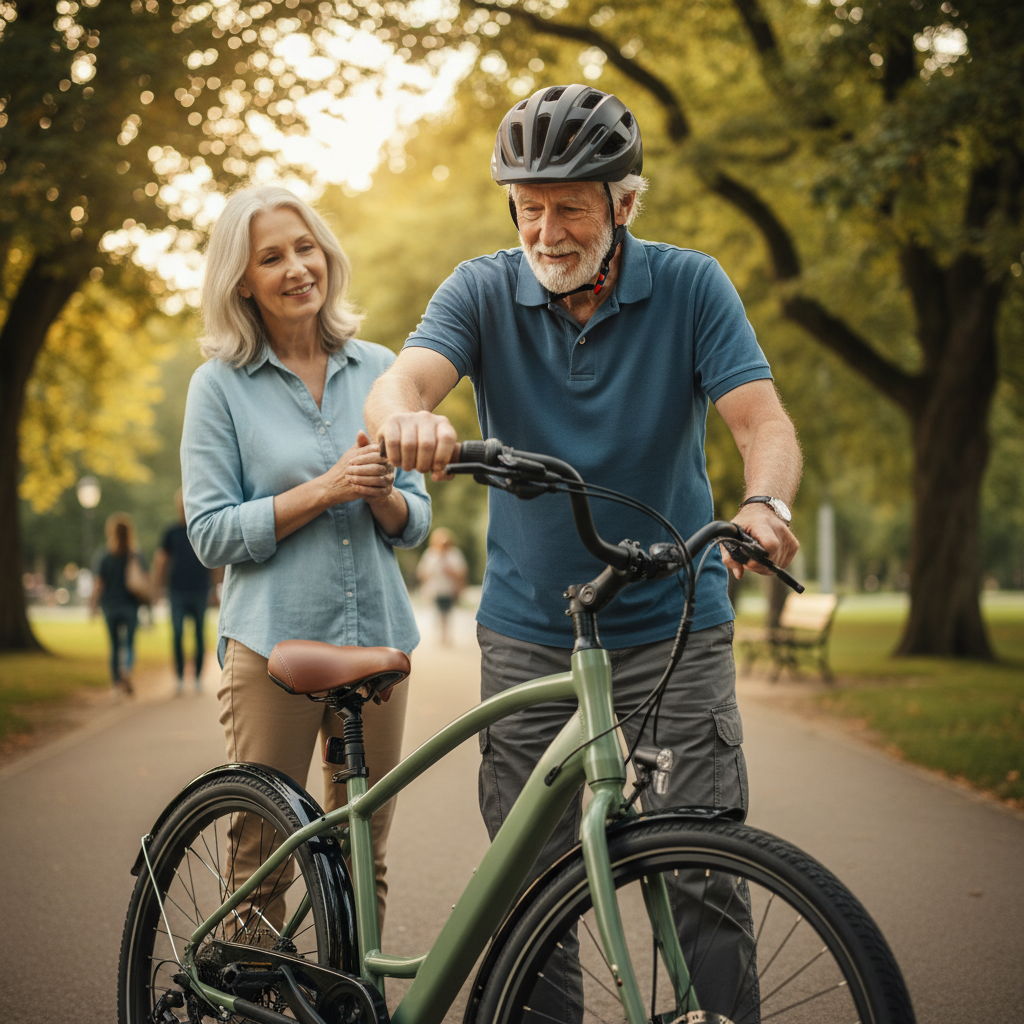 จักรยานไฟฟ้าผู้สูงอายุ: เลือกอย่างไรให้ปลอดภัยที่สุด? - ebike-for-seniors-safety-guide