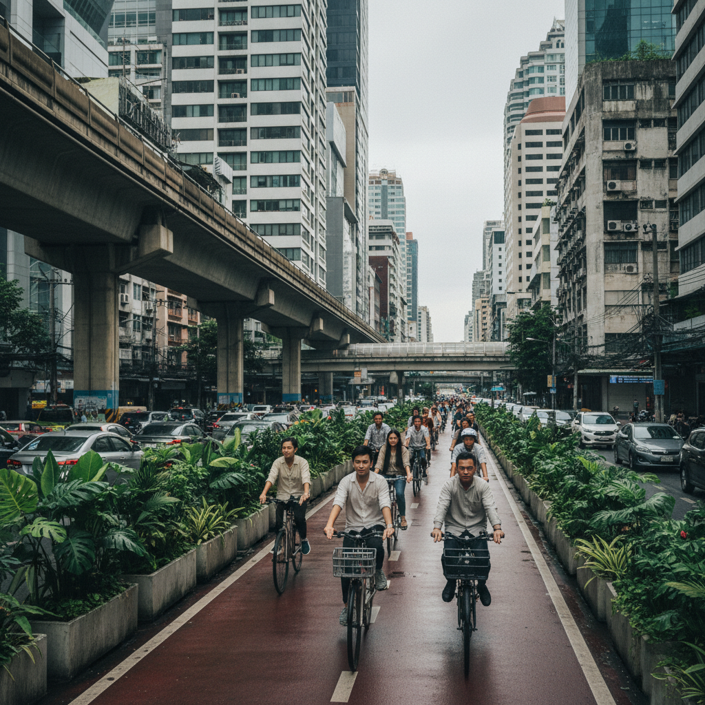 เลนจักรยานไฟฟ้าในเมือง: อนาคตการเดินทางของคนกรุงเทพฯ - ebike-lanes-bangkok-future