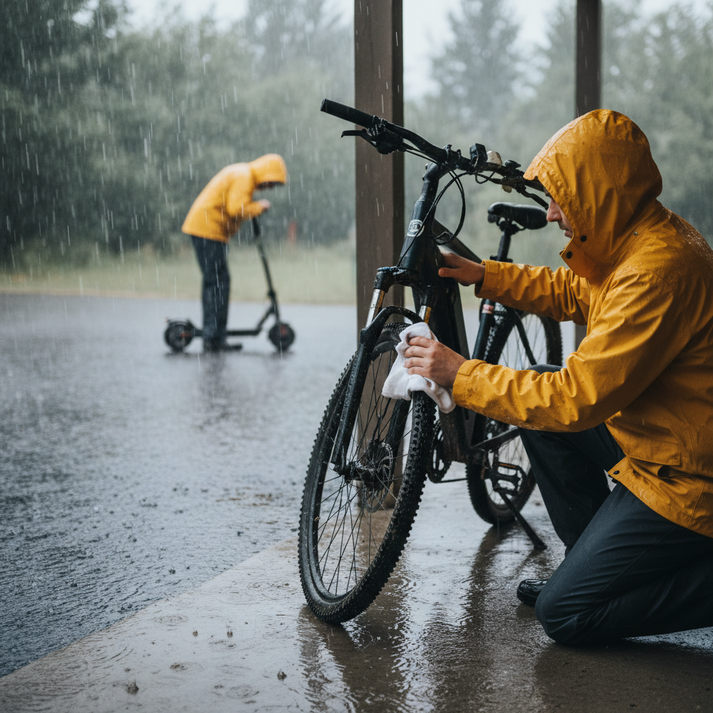 หน้าฝนต้องรู้! 5 วิธีดูแลจักรยานไฟฟ้าให้พร้อมลุย ไม่พัง - ebike-maintenance-rainy-season