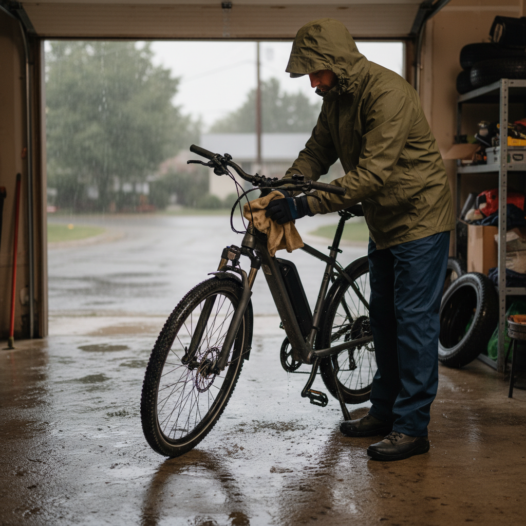 ขับ E-Bike หน้าฝน! 5 วิธีดูแลรถกันน้ำพังง่ายๆ - ebike-rainy-season-care-tips