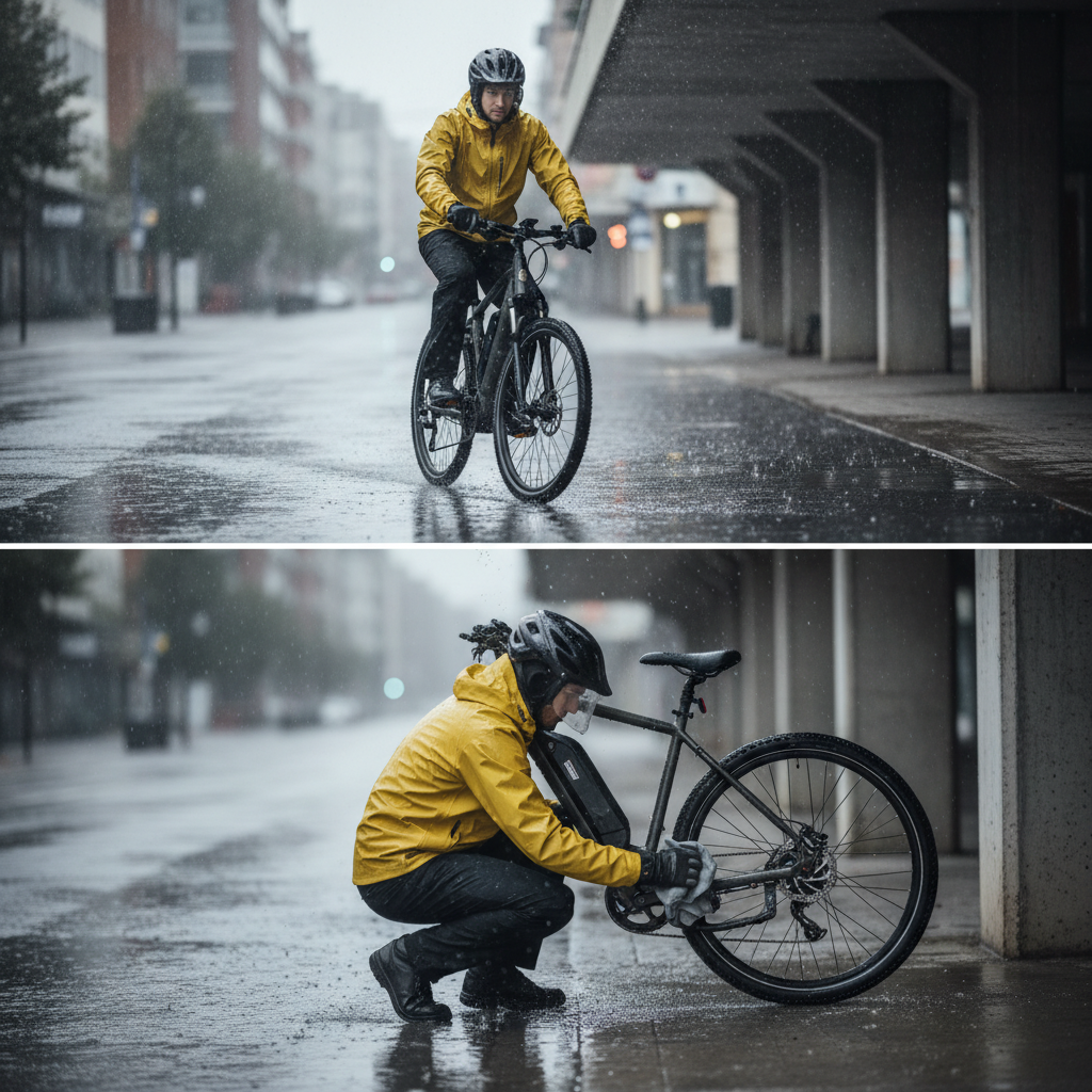ลุยฝนอย่างโปร! 5 วิธีดูแล E-Bike หน้าฝนให้ปลอดภัย - ebike-rainy-season-care-tips