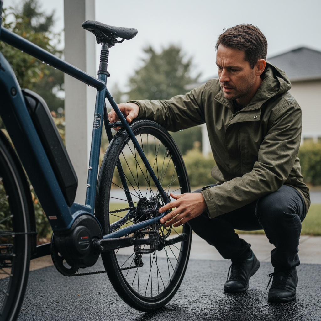 เช็คลิสต์หน้าฝน: 5 จุดต้องเช็คใน E-Bike ก่อนออกจากบ้าน - ebike-rainy-season-maintenance-checklist
