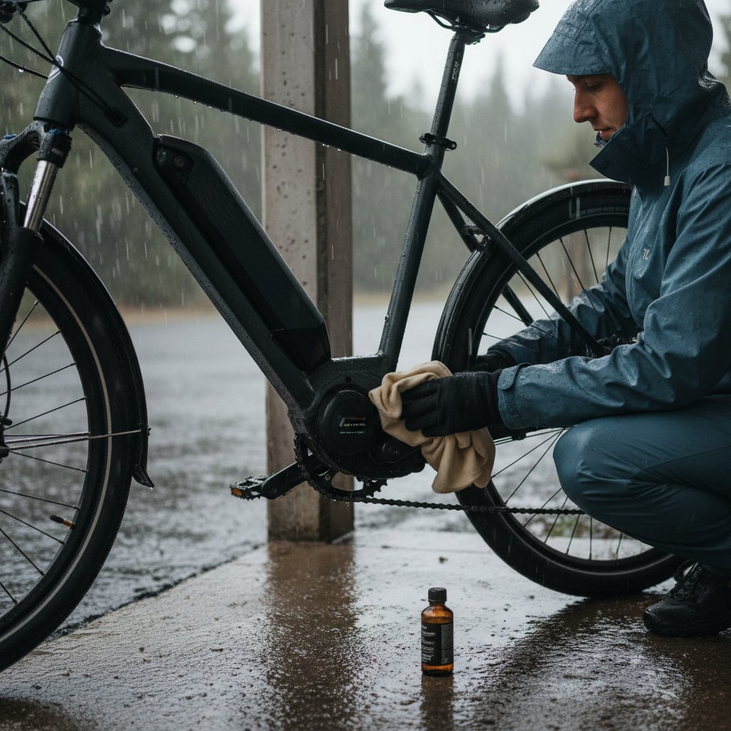 ขับ E-Bike หน้าฝน: 5 วิธีดูแลรถกันน้ำ กันสนิม - ebike-rainy-season-maintenance-tips