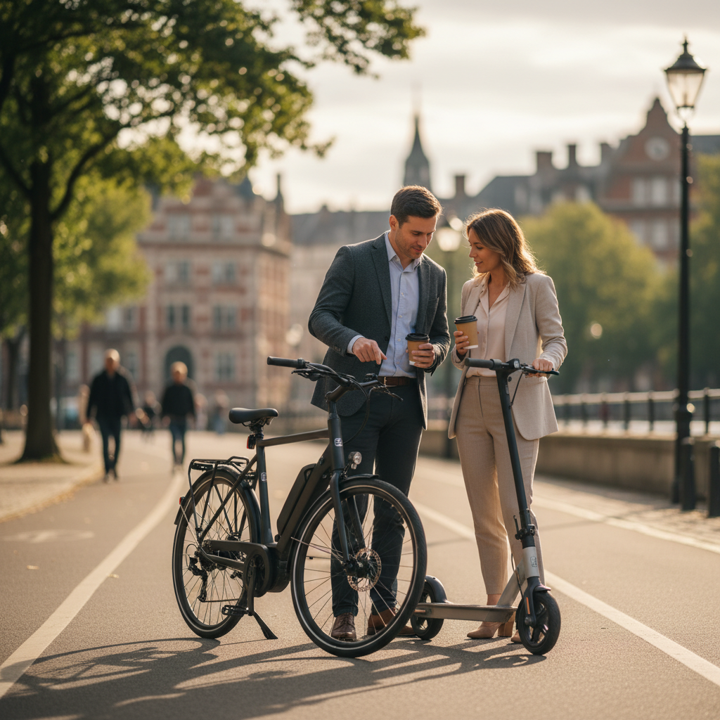 จักรยานไฟฟ้า vs สกู๊ตเตอร์ไฟฟ้า: เลือกแบบไหนให้เหมาะกับคุณ - ebike-vs-electric-scooter-guide