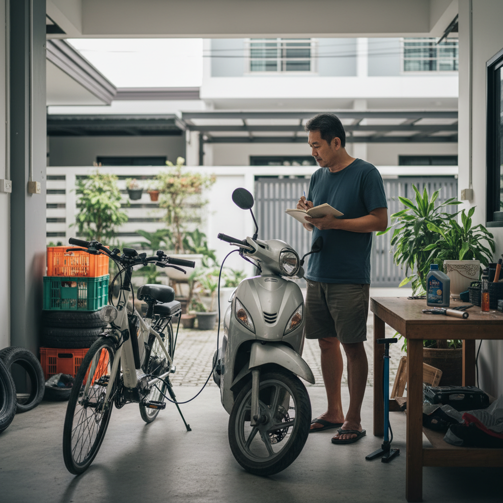 E-Bike vs มอไซค์: เทียบค่าใช้จ่าย 1 ปี ใครคุ้มกว่า? - ebike-vs-motorcycle-cost-comparison