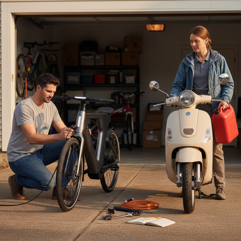 E-Bike vs มอเตอร์ไซค์: คำนวณค่าใช้จ่าย ใครคุ้มกว่ากัน? - ebike-vs-motorcycle-cost-comparison