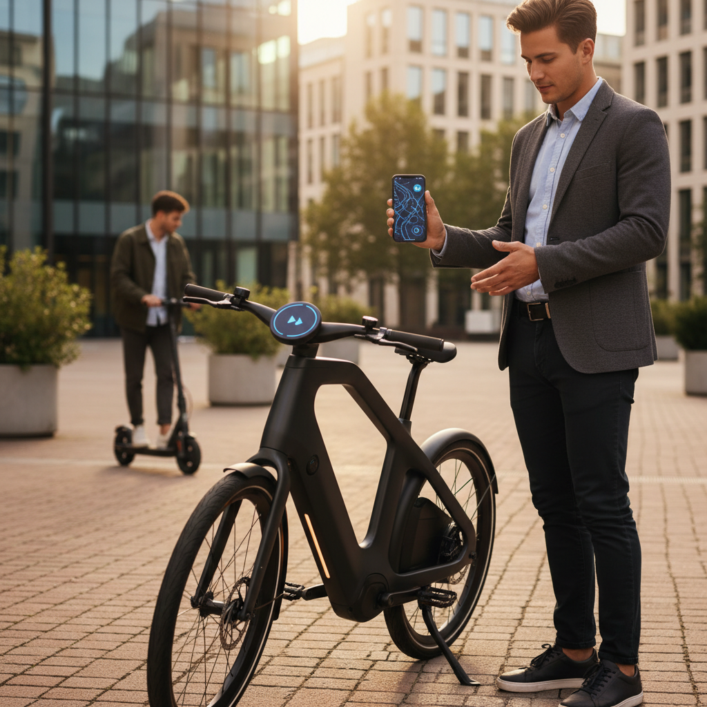 เทรนด์ E-Bike 2026: GPS ติดตาม, ล็อกรถผ่านแอป, มีอะไรใหม่? - smart-ebike-features-2026