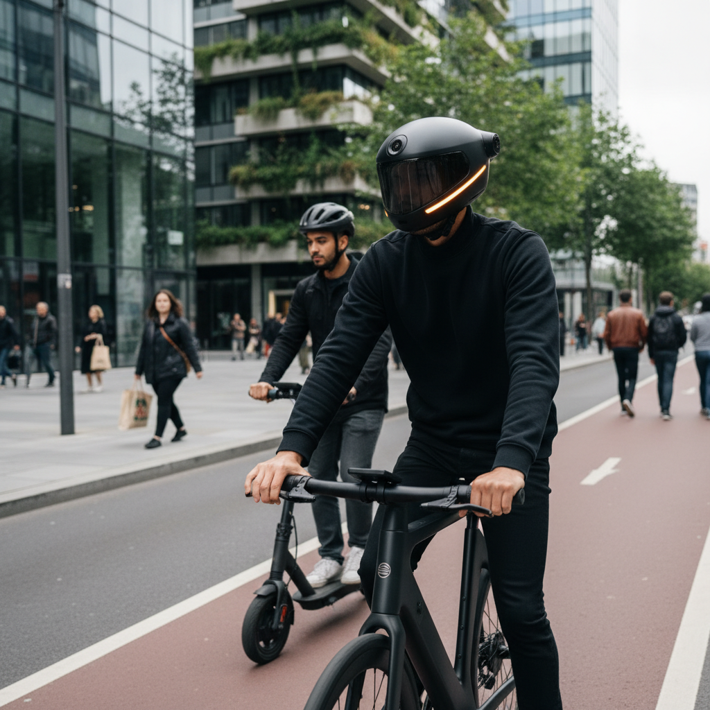หมวกอัจฉริยะและ AI: เทรนด์ความปลอดภัย E-Bike ปี 2026 - smart-helmet-ai-ebike-safety-2026