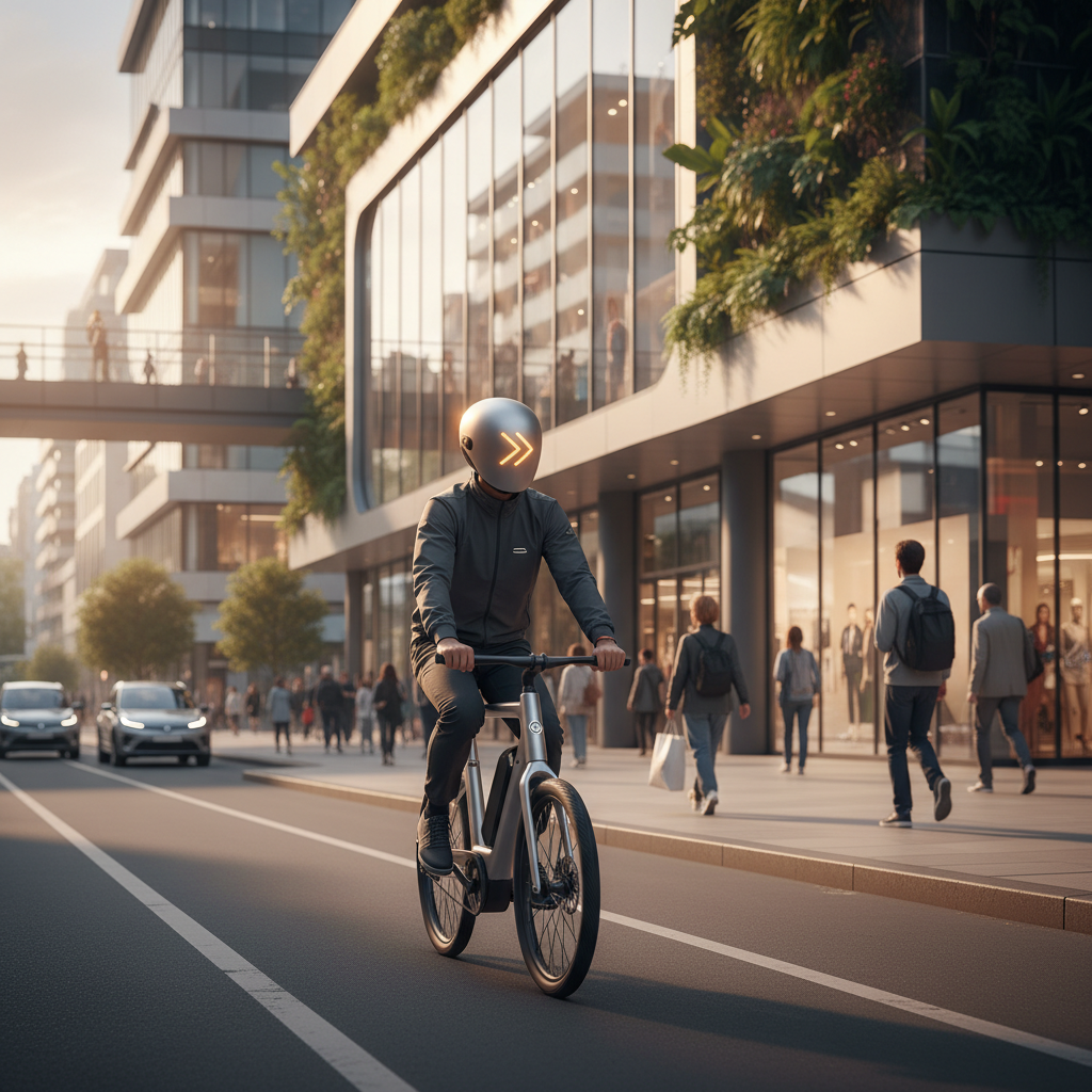 หมวกกันน็อกอัจฉริยะ: เทรนด์ความปลอดภัย E-Bike ปี 2026 - smart-helmet-ebike-safety-trend