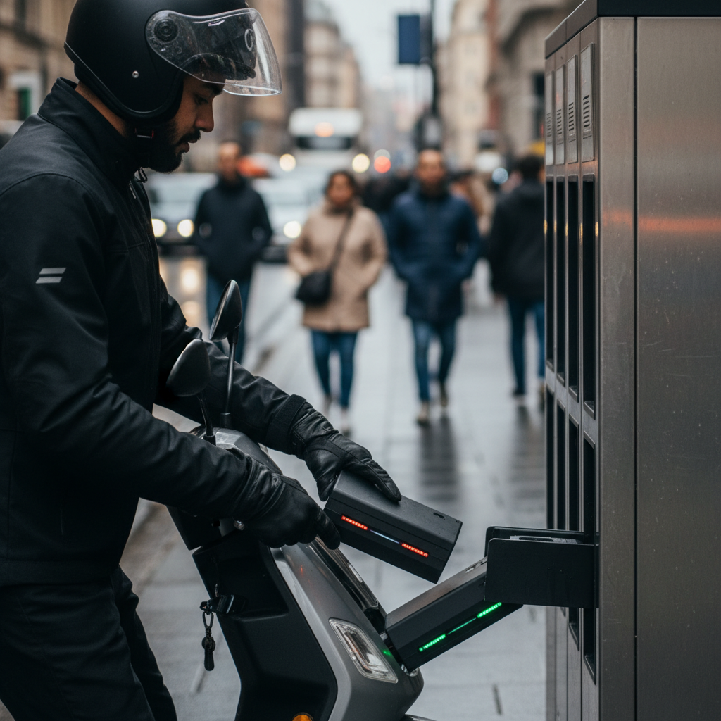 ไม่ต้องรอชาร์จ! เจาะเทรนด์ 'Battery Swapping' สลับแบต 1 นาทีเสร็จ - battery-swapping-station-trend-ebike-2026