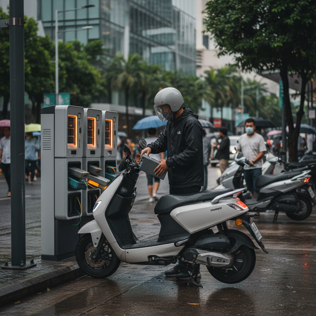 ไม่ต้องรอชาร์จ! เจาะเทรนด์ “สถานีสลับแบต” (Battery Swap) ทั่วไทย ปี 2026 มาจริงไหม? - battery-swapping-station-trend-thailand-2026